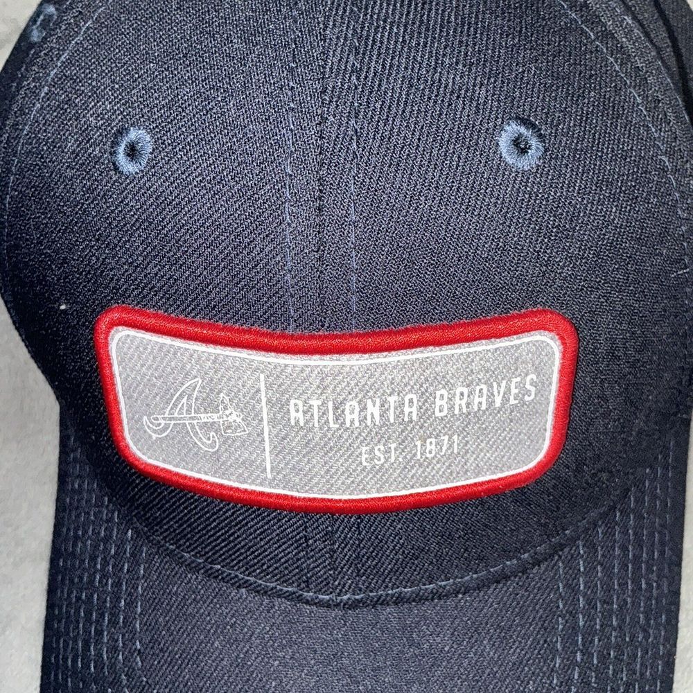 Atlanta Braves New Era 9Forty Hat Navy Patch EST. 1871 SnapBack Baseball Cap - Picture 4 of 7